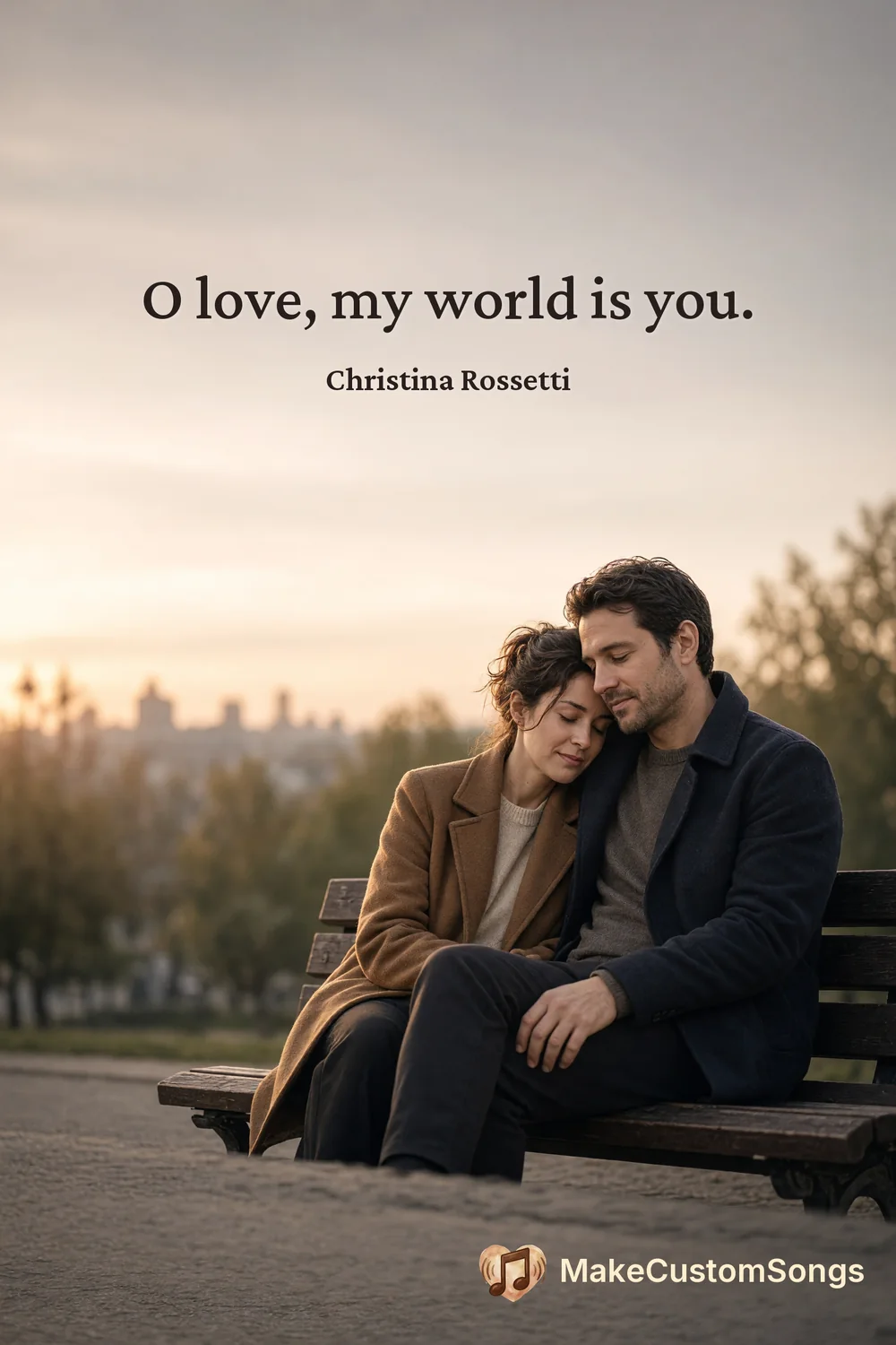 O love, my world is you. — Christina Rossetti