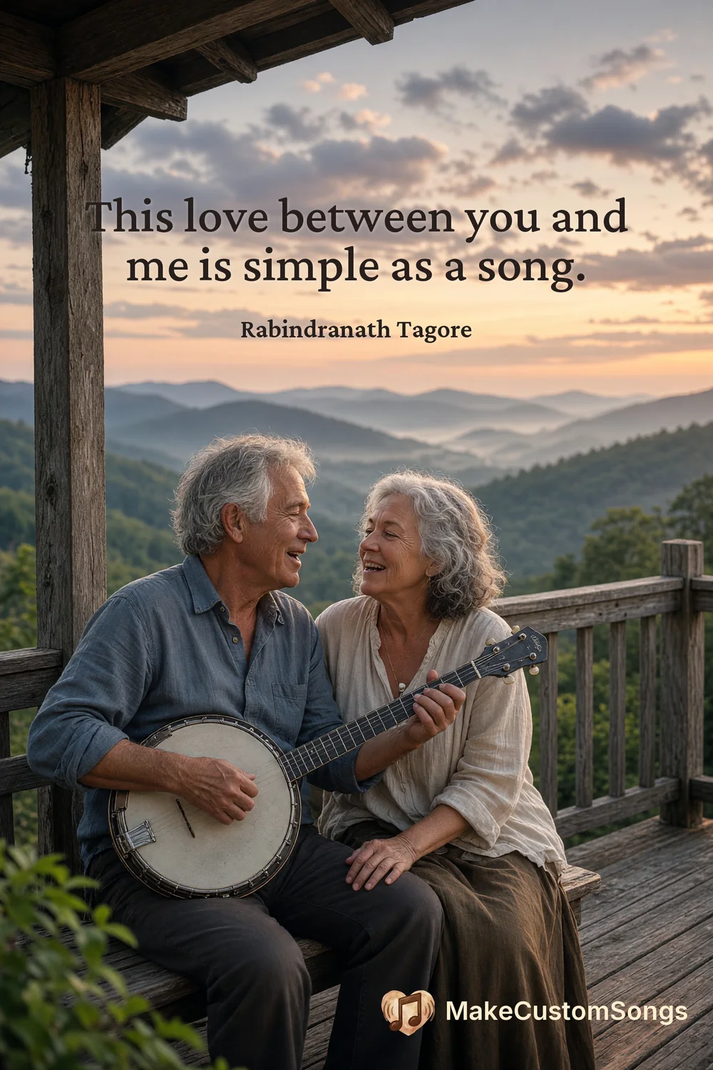 This love between you and me is simple as a song. — Rabindranath Tagore