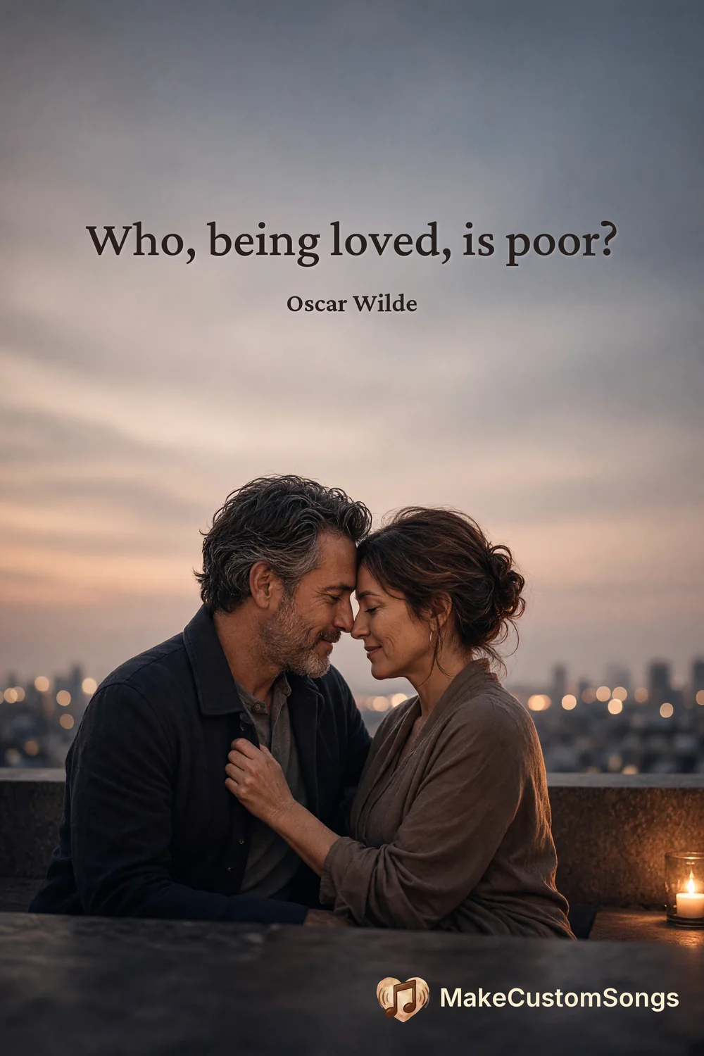Who, being loved, is poor? — Oscar Wilde
