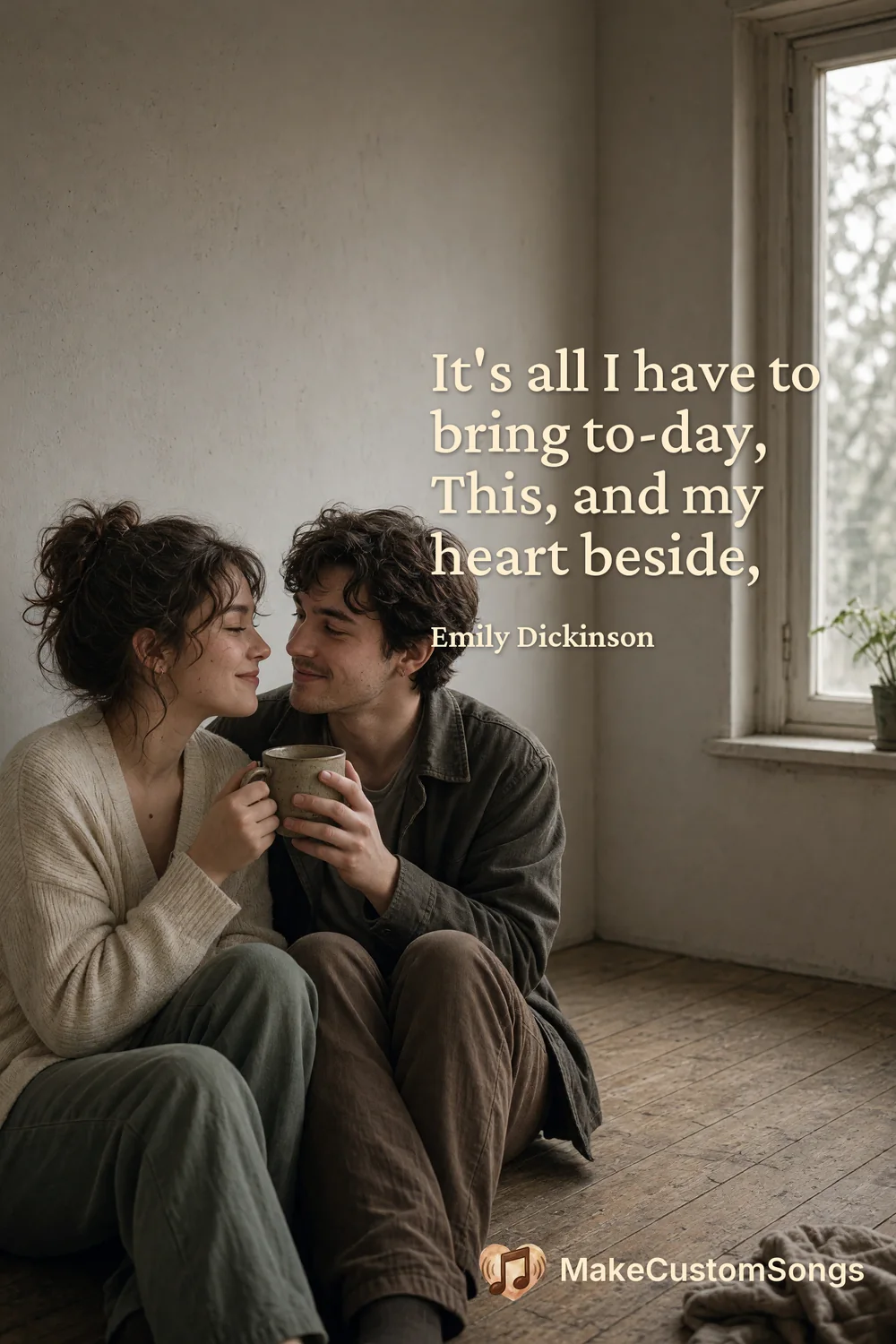 It's all I have to bring to-day,
This, and my heart beside, — Emily Dickinson